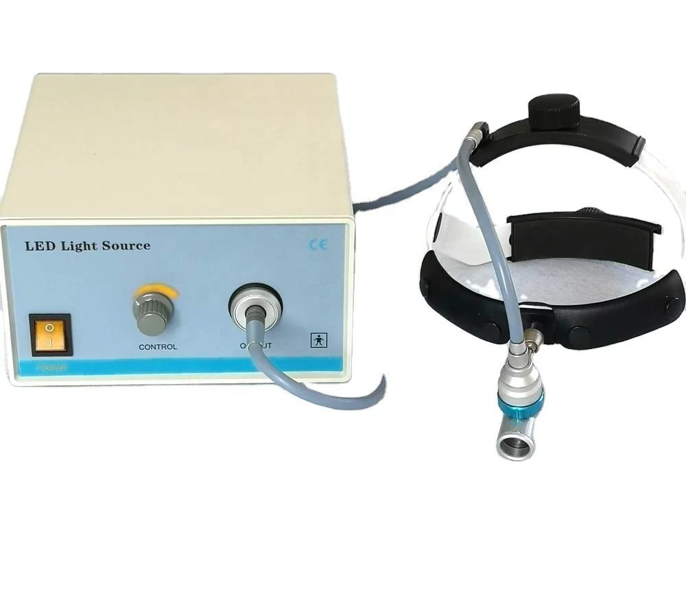 Medical Surgery Fiber Optic Headlight With LED Cold Light Source