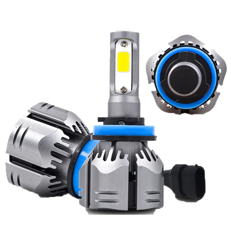 QIDEWIN0 автомобильные R11 светодиодные лампы для Фар H4 H7 H11 9005 9006 COB светодиодные лампы комплекты автомобильных фар 6000K светодиодные противотуманные фары 12 В