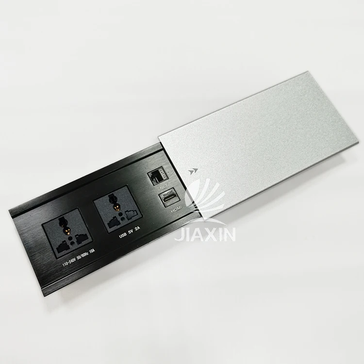 Universal Sockets plug power Sliding Electrical Multi Socket Desktop  Socket with network and telephone