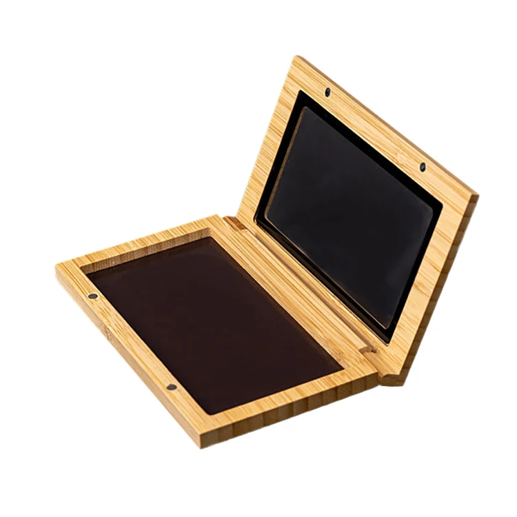 Натуральный косметический Органайзер для макияжа Пустая палитра Бамбуковые Тени поставщик индивидуальные