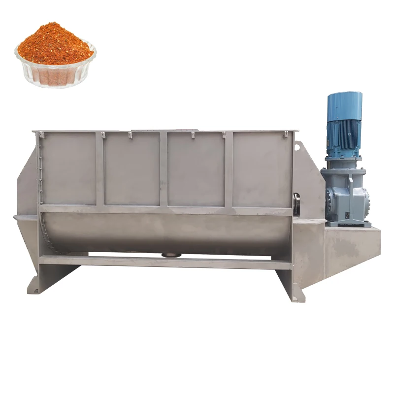 Big Horizontal Dry Powder Chemical 3 To 6 Ton 10000l Ribbon Mixer With Spray System