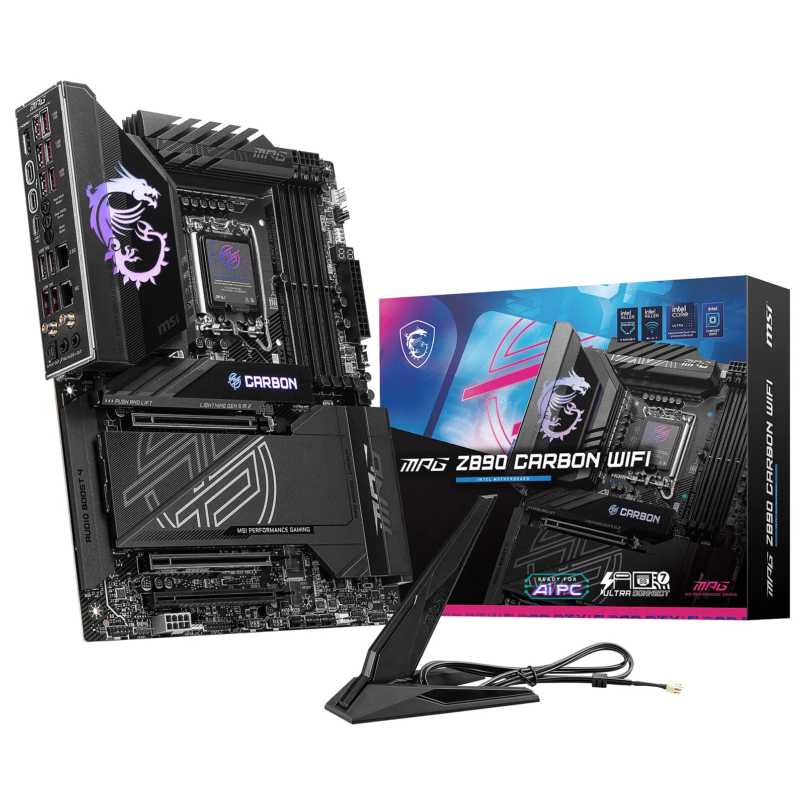 Новая MSI MPG Z890 углеродистая Wi-Fi MSI MEG Z890 Godlike материнская плата ультра 9 DDR5 5 5G Lan WIFI7 PCIe 5,0 LGA 1851