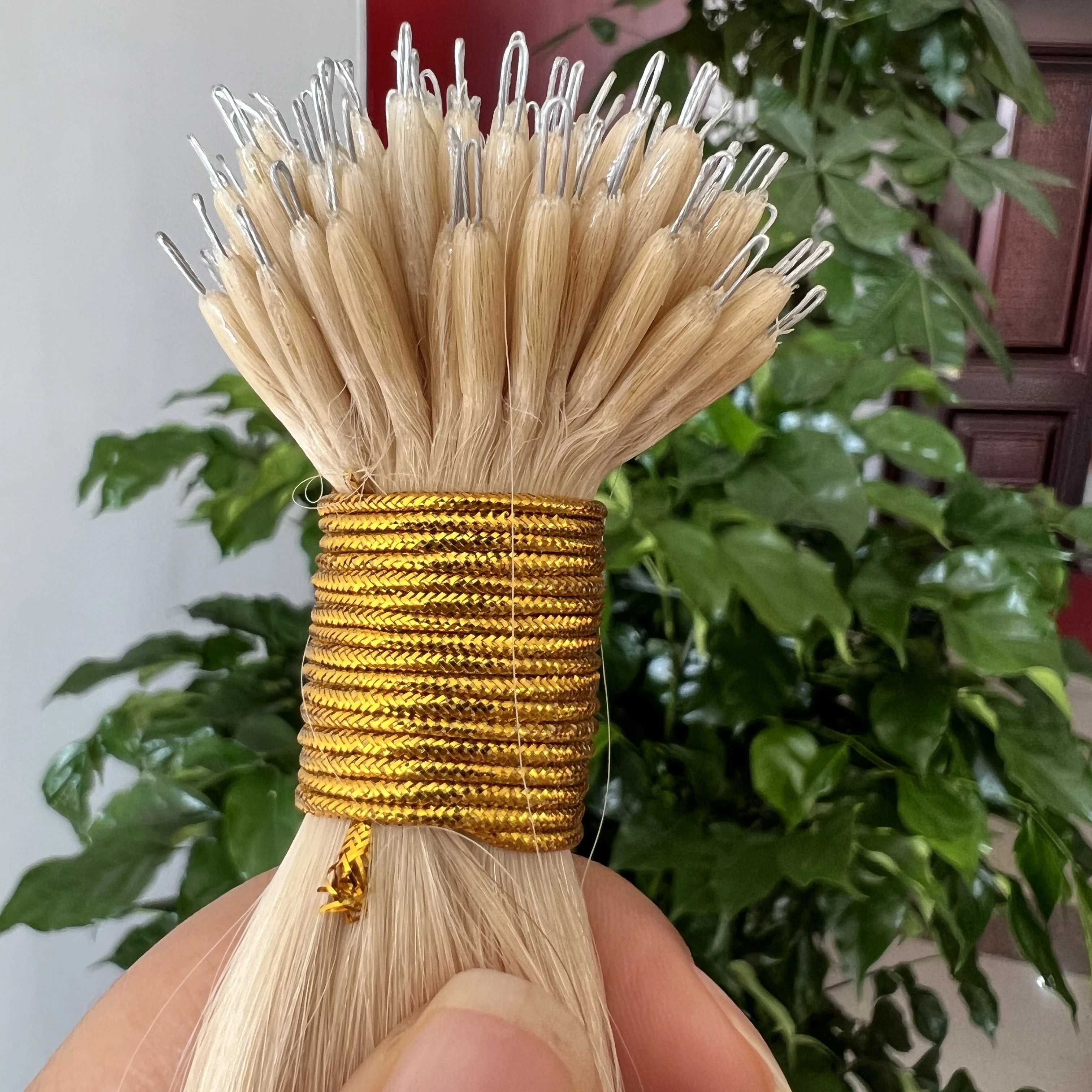 Nano Ring Hair Extensions Virgin Cuticle Full Human Remy Hair Extension Micro Ring Hair Extensions