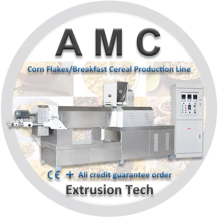 Americhi nachos chips production line + sugar frosted corn flakes machine + automatic breakfast cereal making machine