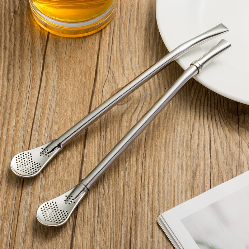 Посуда для напитков Yerba Mate чай из нержавеющей стали металлическая соломенная ложка аргентинский фильтр воды соломинка бара офиса горячая распродажа