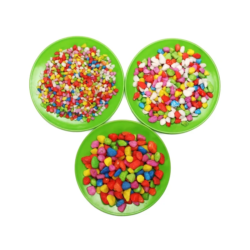 Garden paving stones, colored pebbles