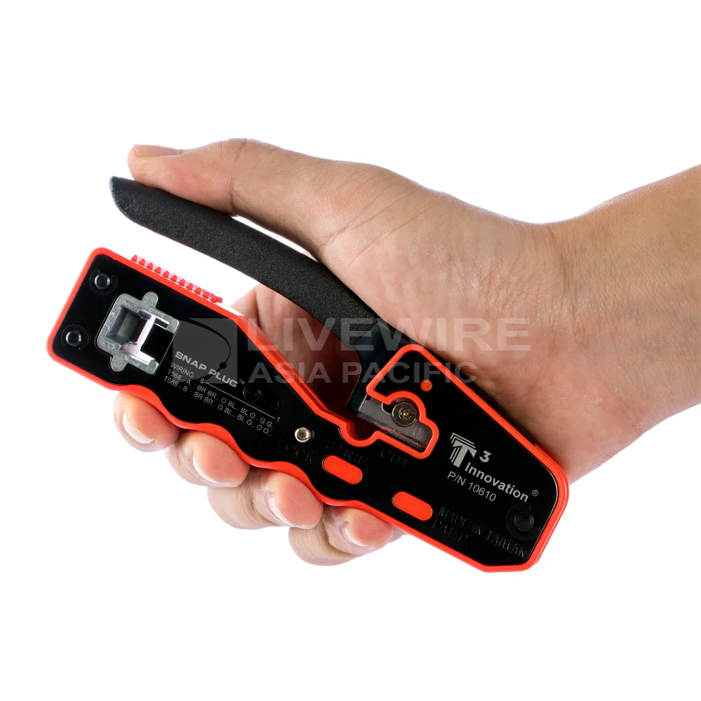 R1 Профессиональный RJ45 проходят через разъем обжимной инструмент