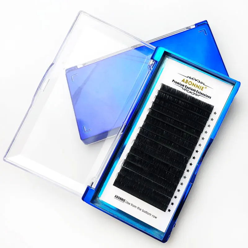 Abonnie частная Этикетка 3d ресницы искусственного отдельные ресницы для наращивания 16 рядов оптовая продажа ресниц для наращивания