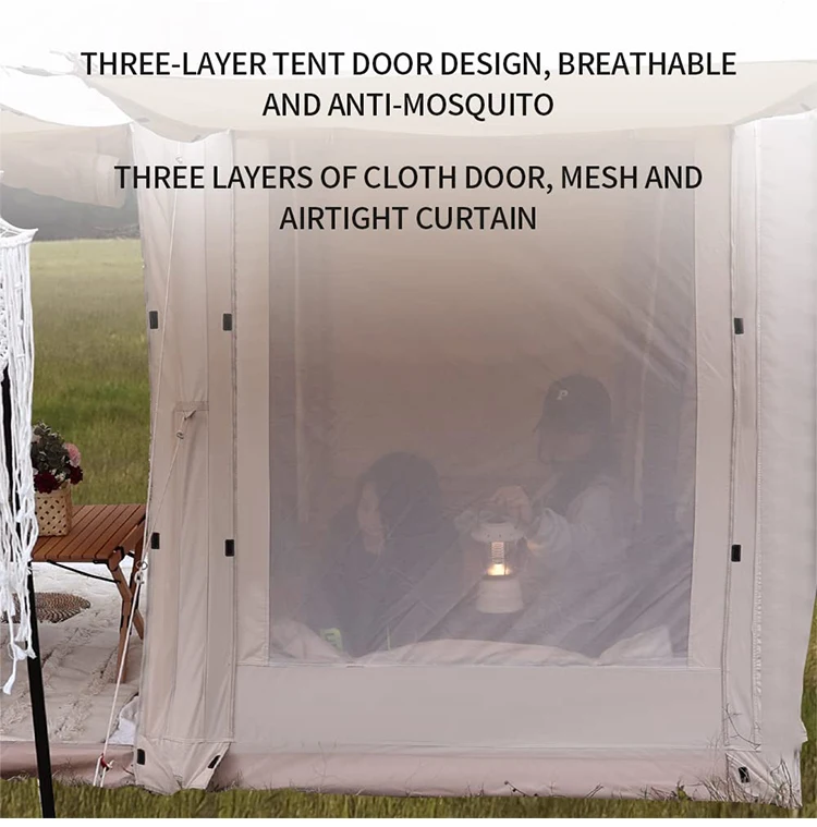 Qibu 4-6 Person Universal Suv Camping Tent Car Tailgate Sun Shelter Canopy Folding Extension Space Leisure Cozy Car Rear Tent