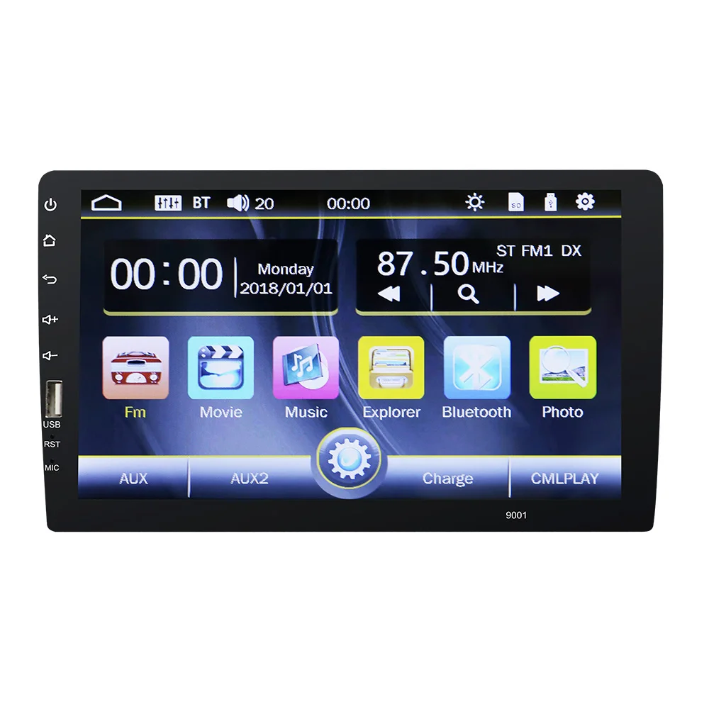  HD1080p 1DIN сенсорный экран 9 дюймов Автомобильный мультимедийный плеер