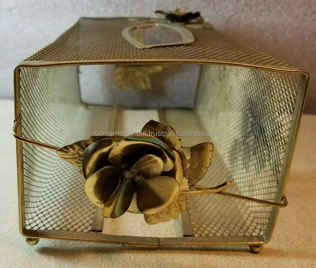 Элегантная золотистая металлическая сетчатая бумажная подставка для столешницы декоративная кухонная утварь аксессуары ресторанов и отелей