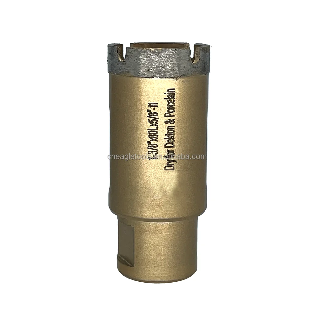 Crawnedeagle Crown Segment Diamond Dry Core Drill Bits for Dekton Porcelain Ceramic Tiles