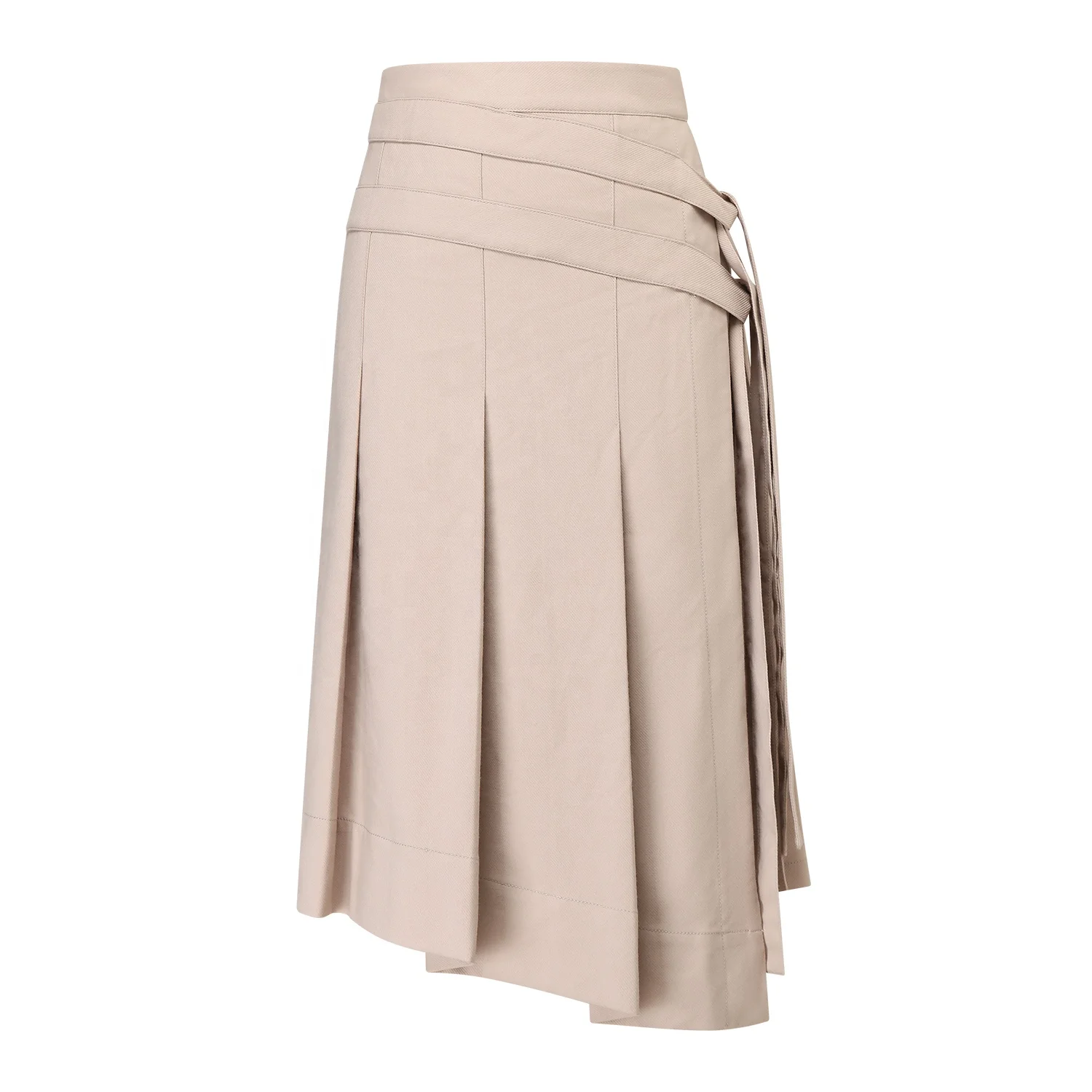 Custom ODM Design High End Sustainable Summer Long Rose Pleated Skirt Female Office Wear Korean Formal Skirts For Women