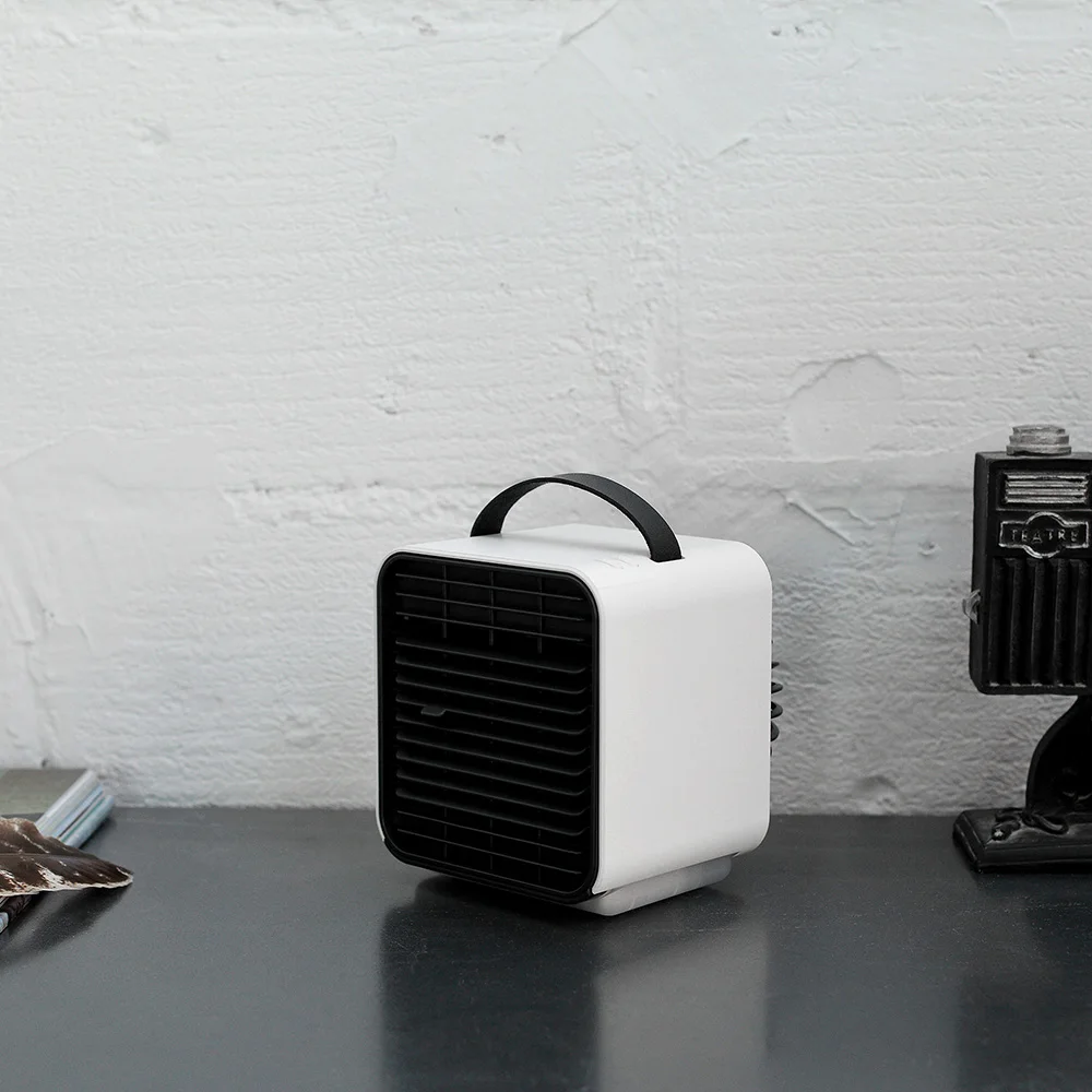 Portable Desktop Air Conditioner Fan Negative ion Purify Rechargeable Evaportive Water Cooling Air Fan USB Mini Cooler Fan