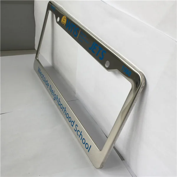 cheap custom metal glossy liscence plate frame for car/car adjustable license plate frame for usa standard