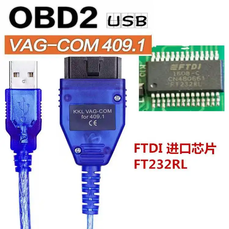 FT232RL VAG409 VAG KKL 409.1OBD2 FTDI  obd2 cable