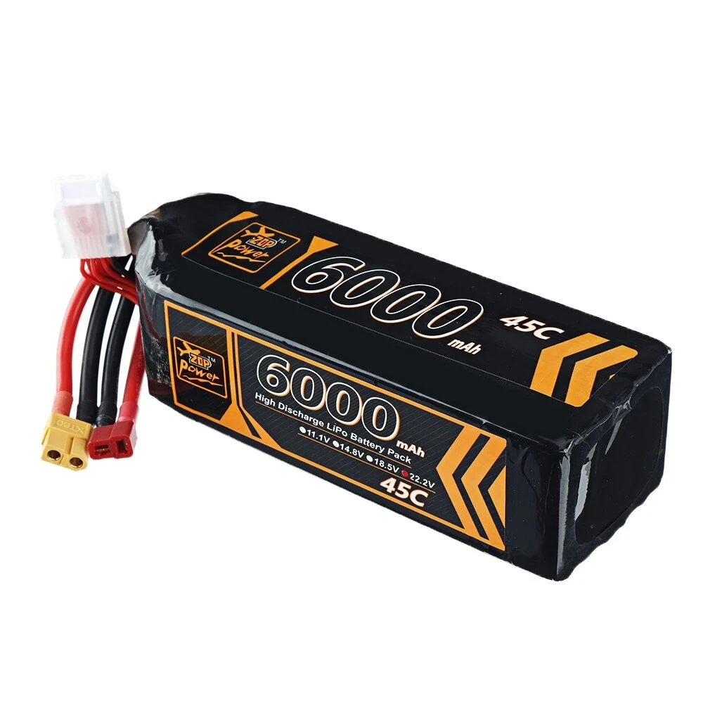 ZOP Power 2S 3S 4S 5S 6S 6000mAh 45C RC  Lipo Battery XT60 T Deans Plug traxxas connector for RC Car Boat Drone batteria