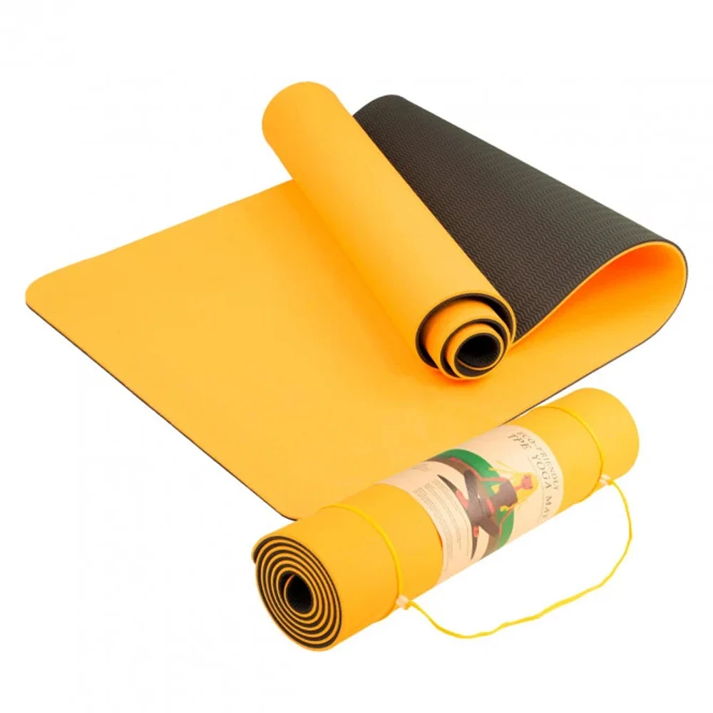 Wholesale Cheap Price Custom LOGO Printed Durable Non Slip Gym Mat Exercise Fitness Mat Eco-friendly TPE Yoga Mat