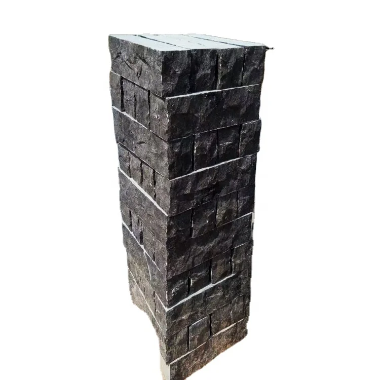 all split blue stone cube stone blue rock limestone patio paver stone landscaping