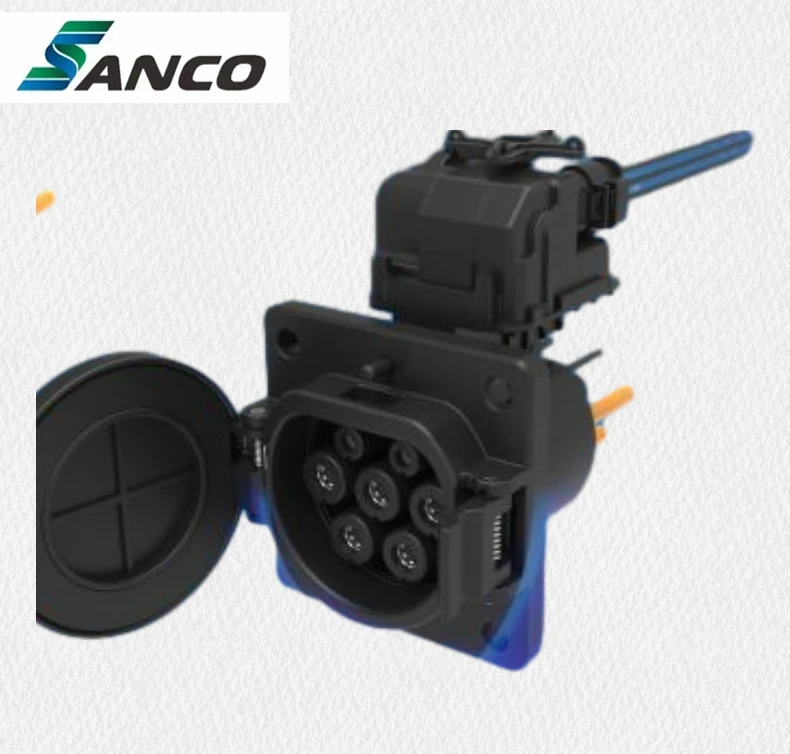GB/T Standard Electric Car Power Socket AC 16A 32A 63A Charger Plug for Car End with HL Lock