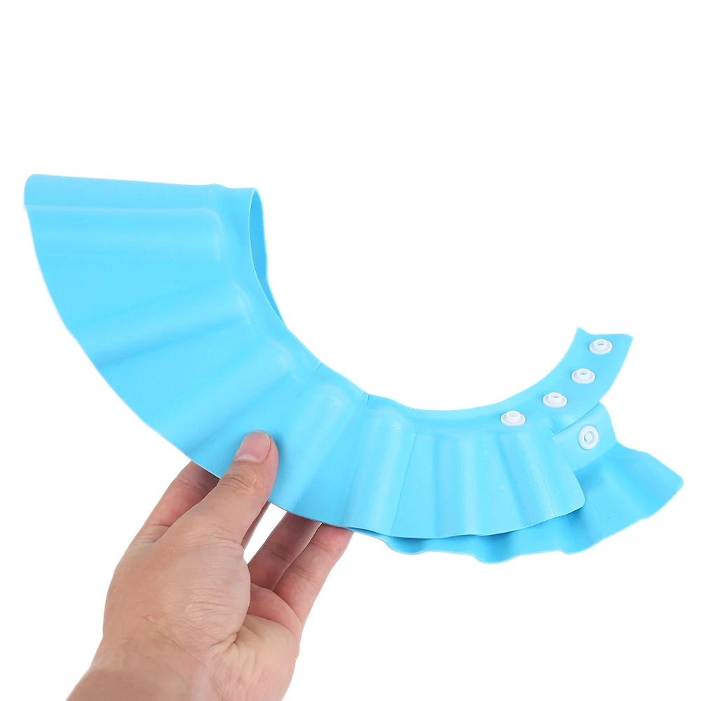 
3 Color Soft Adjustable Baby Shower Hat Adjustable Baby Kids Bath Hat Prevent Water Into Ear Printed Unisex IMAGE Visor 