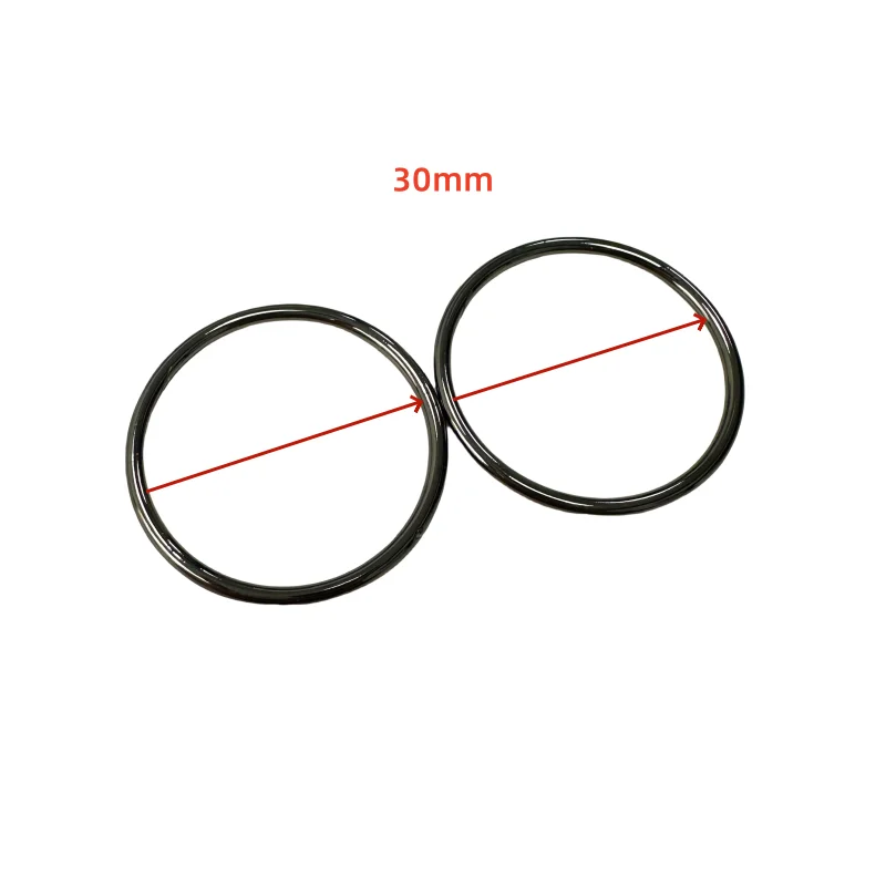 Environmental Polished Smooth Custom 30mm Gun Black Round O Ring Swimwear Buckle For Bag Clothing
