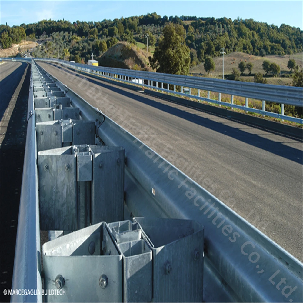Highway Guardrail W-Beam To Thrie Beam Transition Guardrail Hot Dipped Galvanized High-Speed Guard Rails