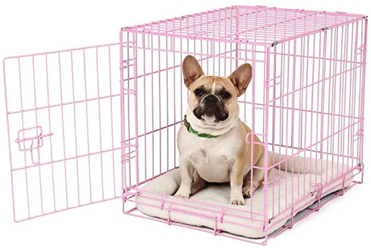 Customize Two Door Stacking Inside Stainless Metal Welded Wire Mesh Breeding Pet Kennel Crate Dog Cage For Dogs Collapsible