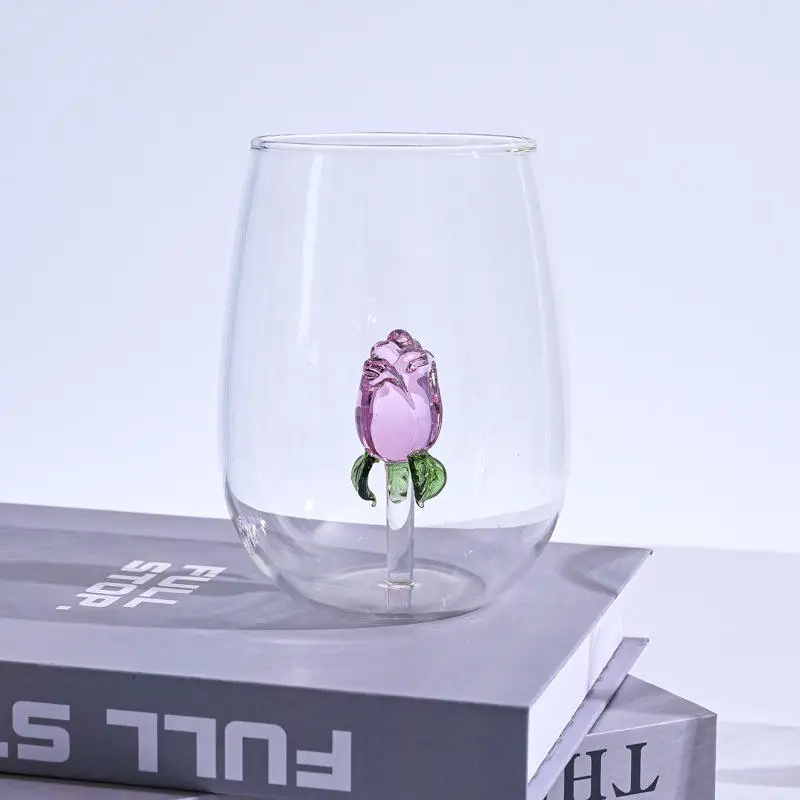 Manufacturers wholesale Creative glass shark wine Glass Factory wholesale transparent love whisky glass