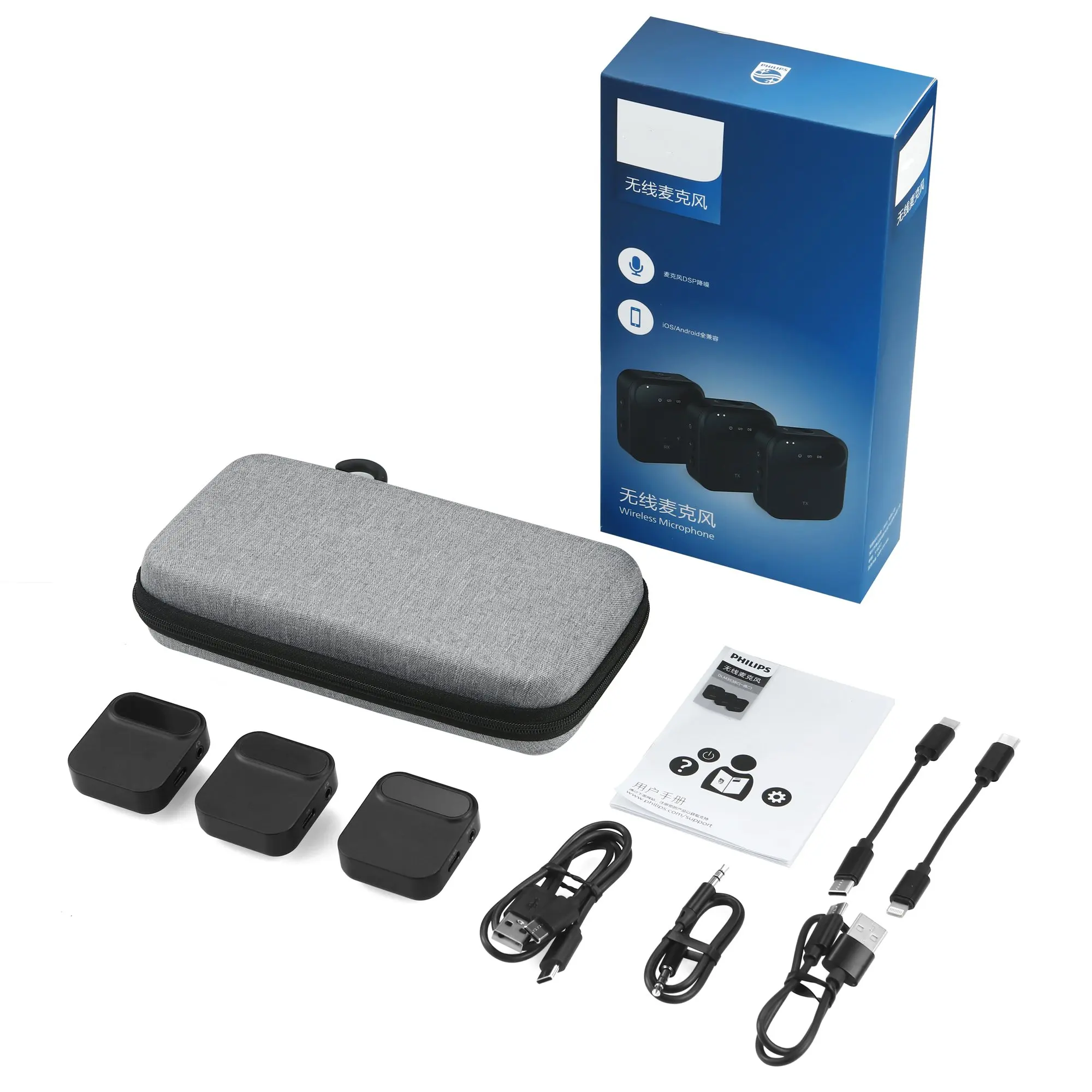 2022 best sale pendant wireless microphone One receiver for two transmitters