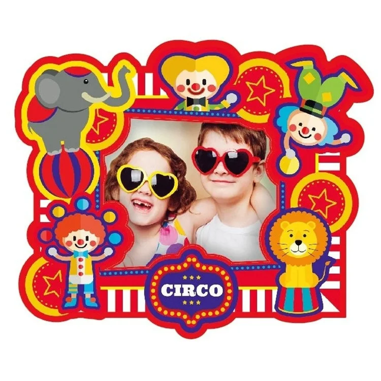 New Circus Theme Party Selfie Photobooth Photo Frame Props for Kids Birthday Party Eco-friendly Party Supplies Tableware