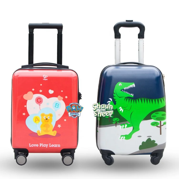 Оптовая продажа с фабрики многоцветный дорожный Детский чемодан на колесиках из АБС-пластика 16 дюймов