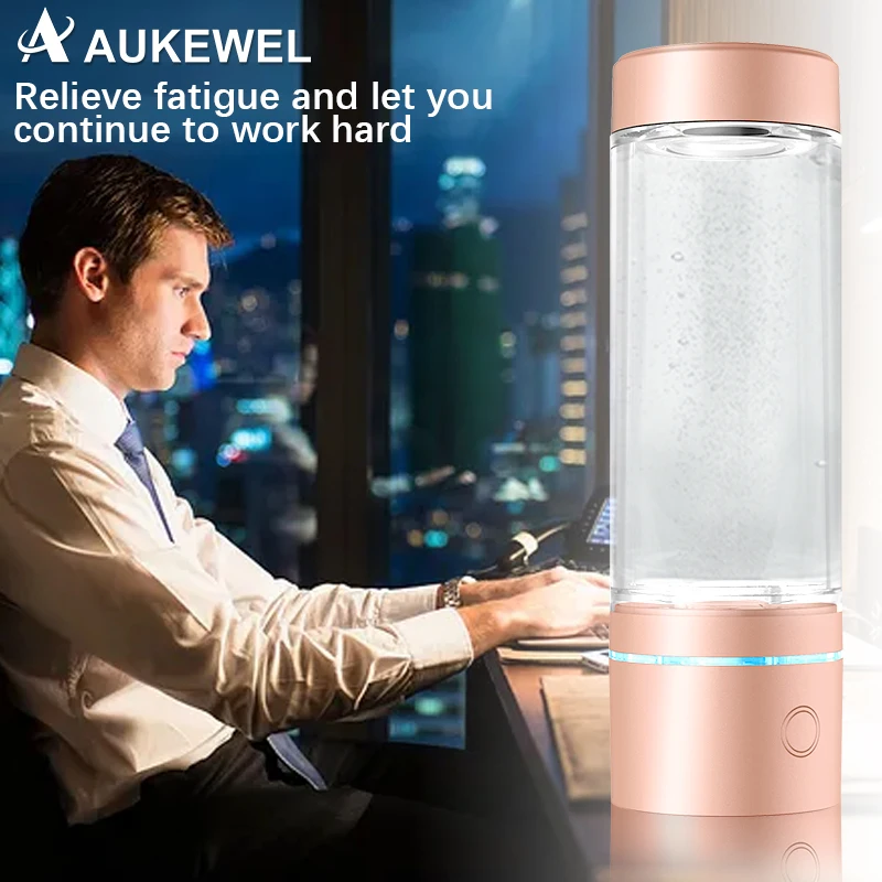 Alkaline Hydrogen Cup Ionizer Hydrogen Water Generator Glass Bottle Portable Hydrogen Water Bottle