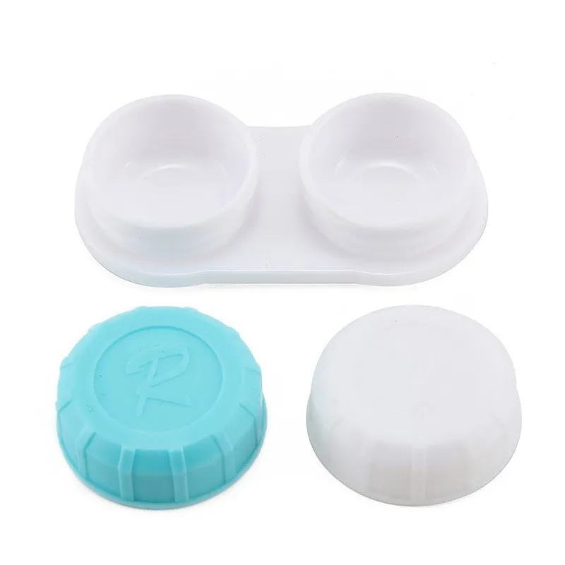 5.5*2.7*1.3cm Plastic Contact lens double companion box glasses accessories for Eyes travel Kit Holder Container