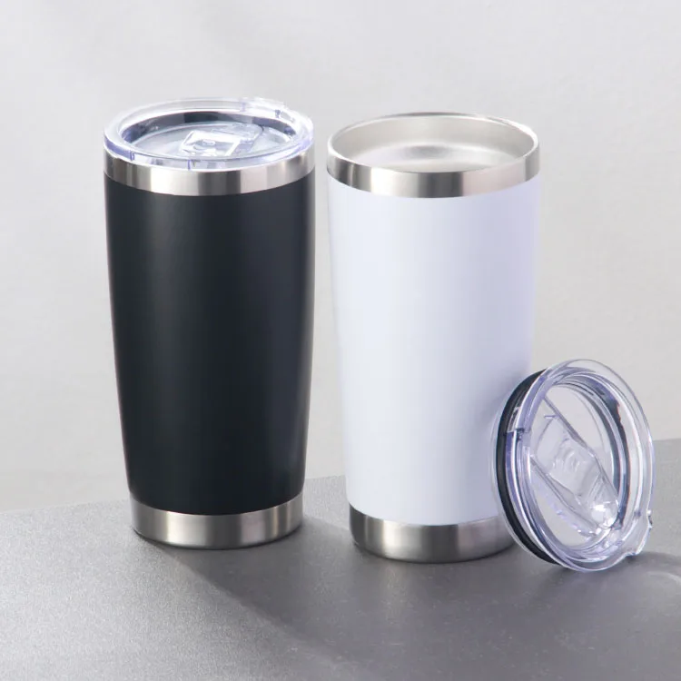Небьющаяся вакуумная Изолированная кружка из нержавеющей стали с двойными стенками для вина, кофе, стаканы 20 унций, 30 унций, автомобильная Термокружка