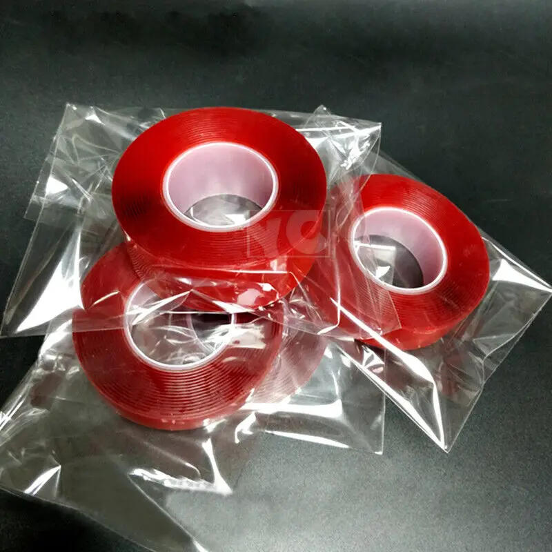 Red Nano Pad Double Sided Grip Tape Sticker Strong Permanent Adhesive Invisible Gel Super Sticky Clear Tape Waterproof
