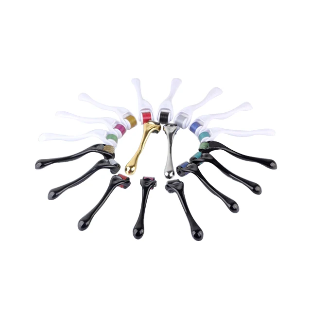 Titanium 0.5 mm Noiseless Chinese 540 Derma Needle Jade Roller Device Facial MassagerMicrocurrent Face Skin Care