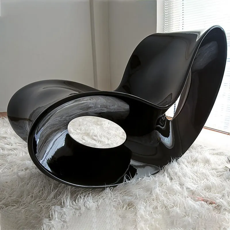 Y058 Modern rocking chair outdoor patio lying recliner white chaise reclining zero gravity lounger relaxing Deck chairs