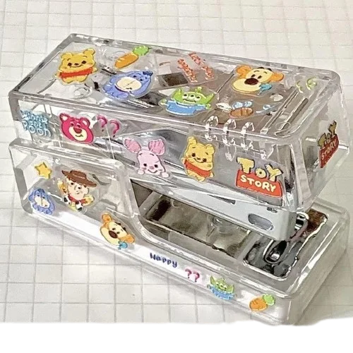 Student stationery Instagram style transparent stapler minimalist printless style medium-sized stapler