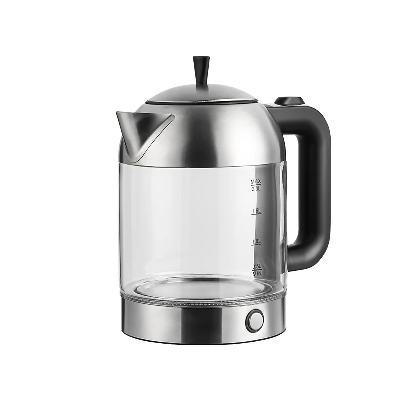 New arrive 2 L Electric Kettle Tray Set Glass Electric Kettle Tea Maker With Glass Teapot With Temperature Control base