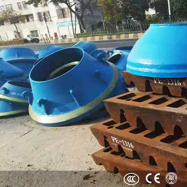Hot sale hp200 hp300 hp400 crusher parts concave and mantle for cone crusher
