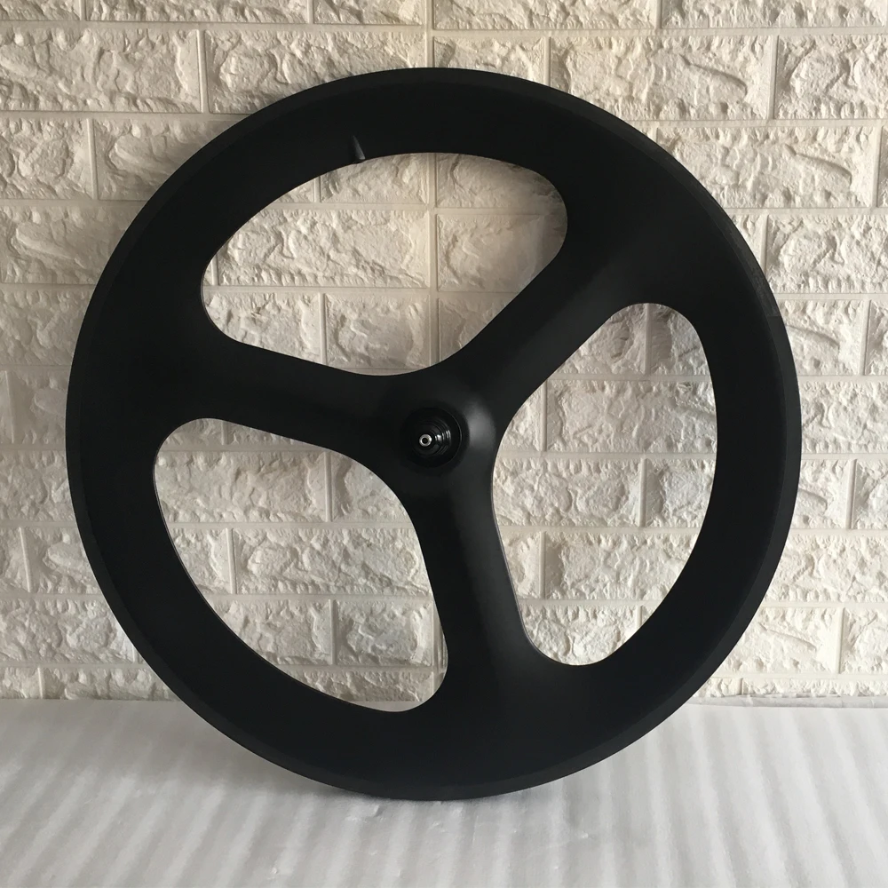 700C cycling wheels carbon 3 spoke bike wheelset  for track bike and road bike Tri spoke wheelset