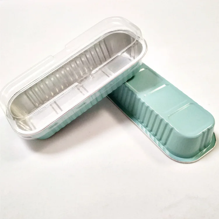 Wholesale China Disposable Aluminum Mini Loaf Pans 8011 Baking Tray Heavy Duty Wholesale Pure Aluminum Foil Box with Lid