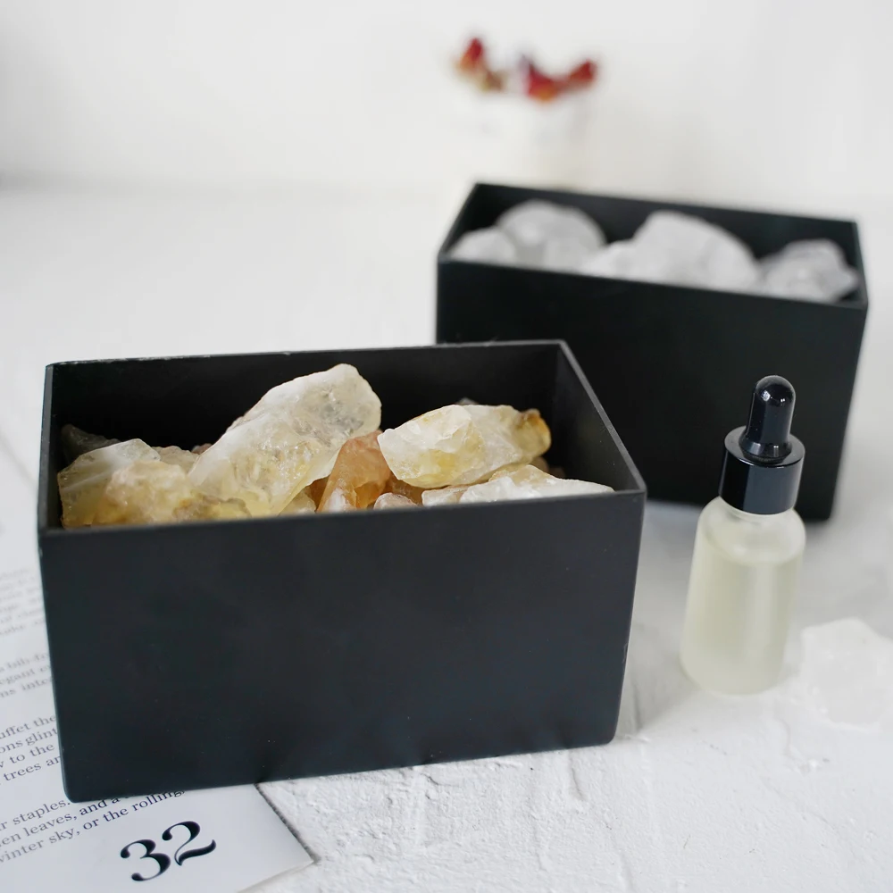 
Aroma Fragrance Gift box air fresheners essential oil luxury scented Black Home Decorative metal handmade crystal diffuser 