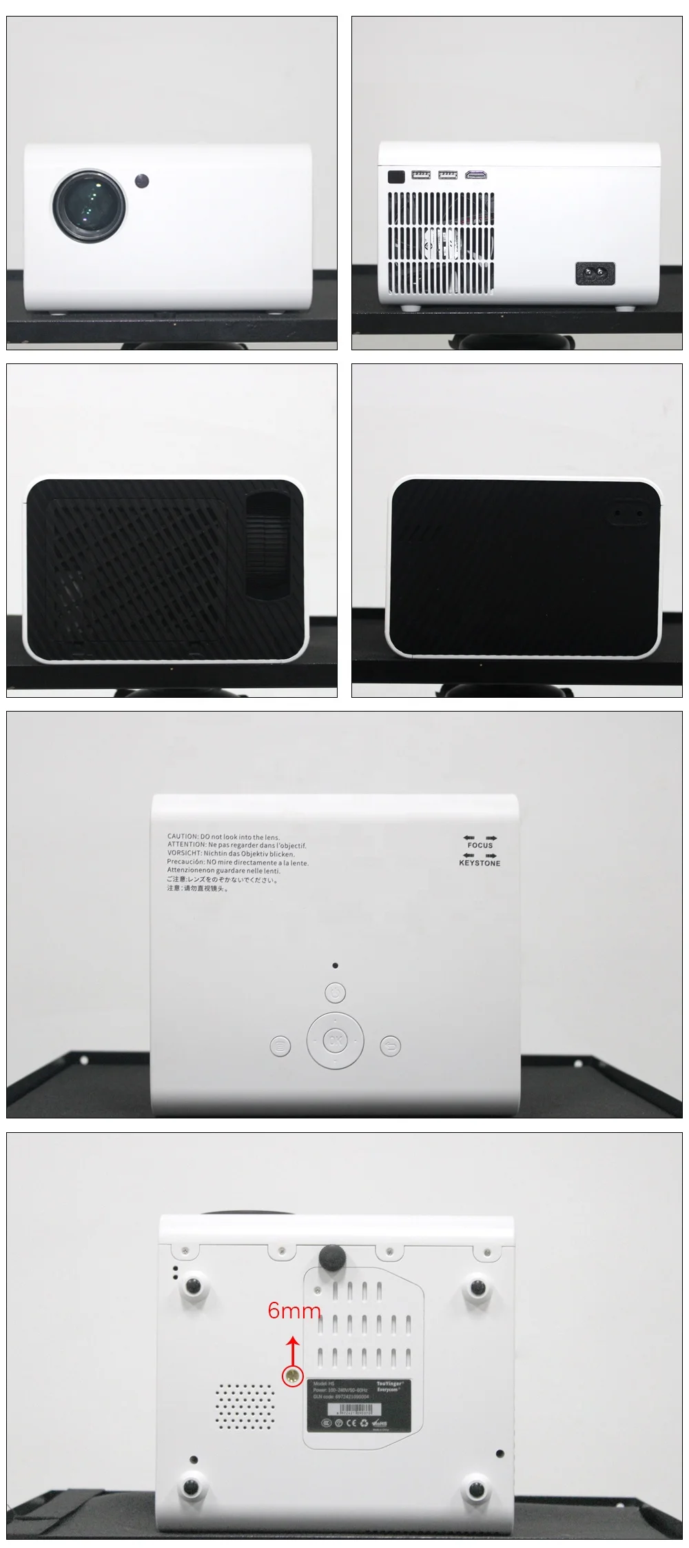 TouYinger H5 Mini LED projector 1920*1080P resolution Support Full HD video beamer for Home Cinema theater Pico movie projectors