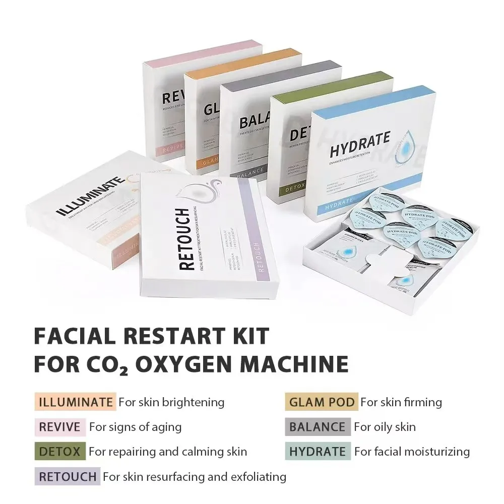 Revive Balance Illuminate Facial Neo Kits Pods CO2 Oxygen Capsule For Super Facial 3 In 1 Oxygenation Oxygen Massage Machine