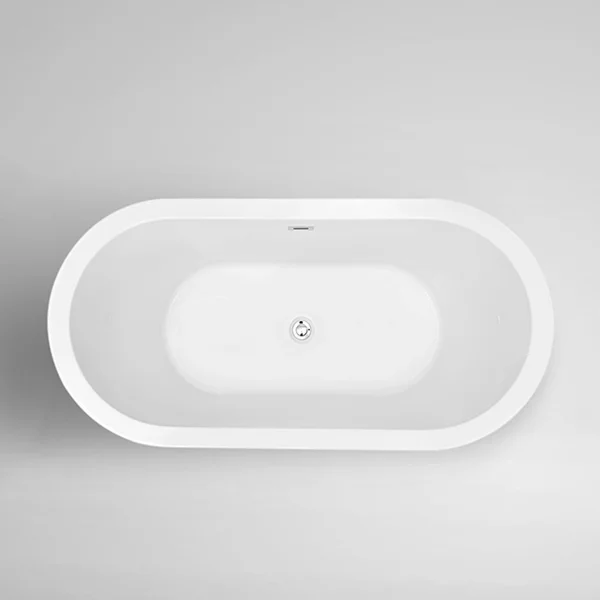 2024 modern design freestanding 1.65m size watermark indoor bathroom acrylic bathtubs bath tub for adult