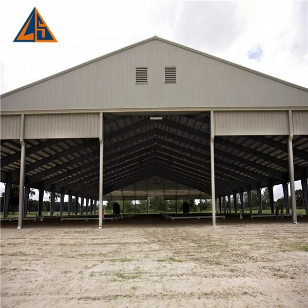 Low Cost Prefab Agricultural Building Metal Shed Steel Horse Stable Cow Barns Sheep Shed