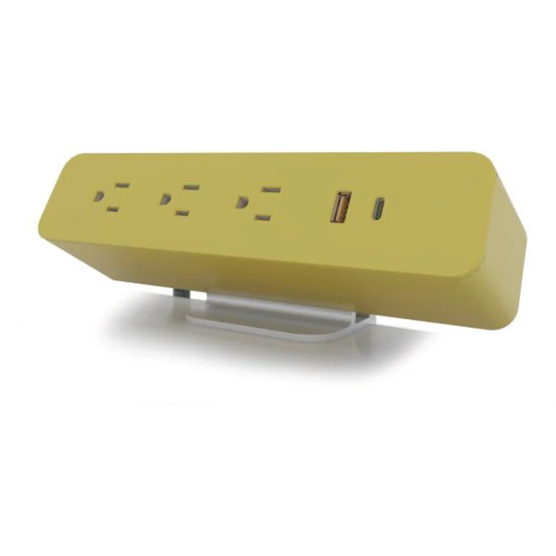 Desktop Bench Mountable PDU 2 x UK Sockets 2 x USB And 1 x RJ45 Ethernet Ports Clamp Type Power Pod With On/Off Switch