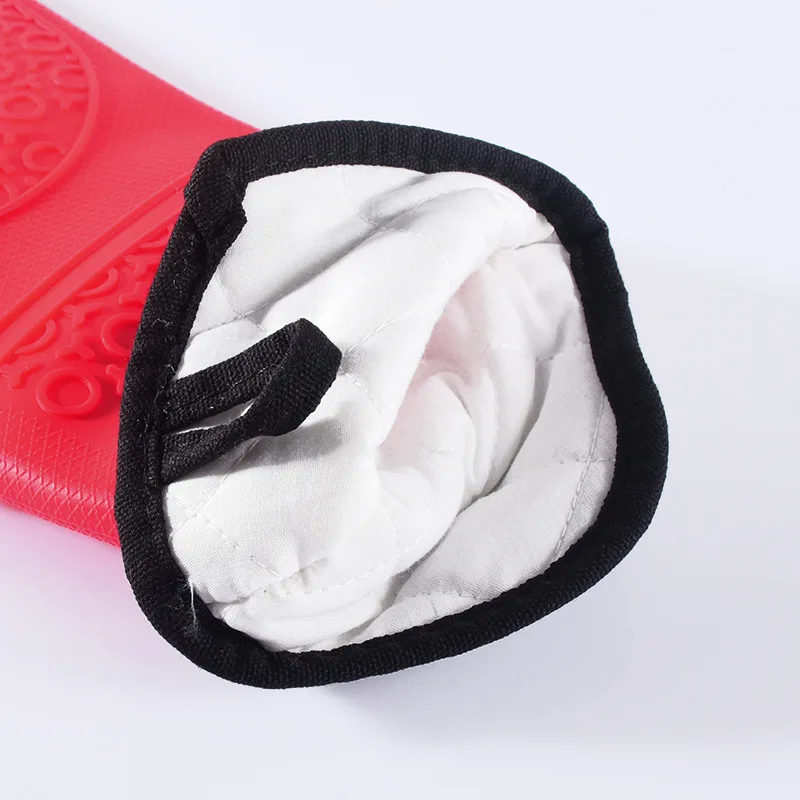 Colorful Heat Resistant BBQ Gloves Waterproof silicone Cooking Mitts for Grilling Baking Smoker Oven Printed Style for Kitchens